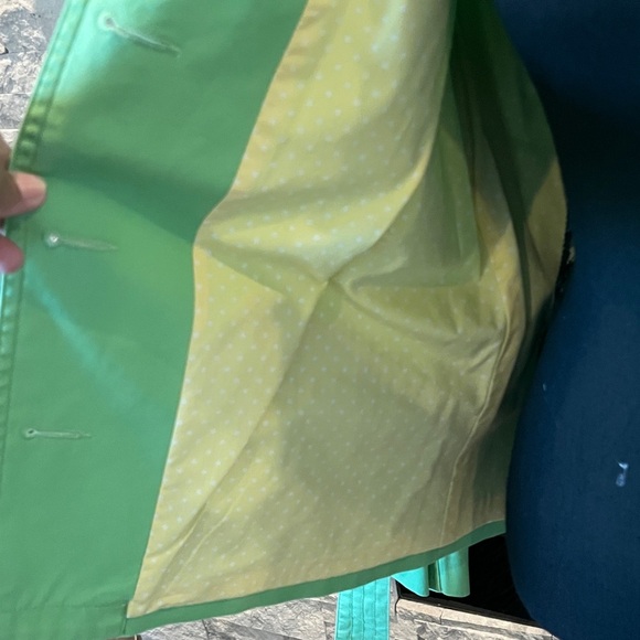 Talbots Green Belted short Trench style coat size 10 - Picture 13 of 15